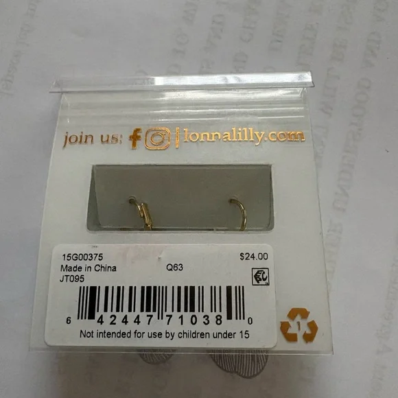 lonna & lilly Gold-Accent Lavender Floral Drop Earrings - Picture 2 of 3